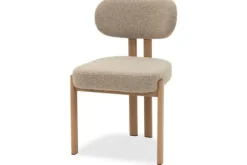 Eetkamerstoel Bouclé Beige Natural Riku Eetkamerstoelen