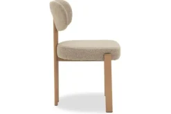 Eetkamerstoel Bouclé Beige Natural Riku Eetkamerstoelen