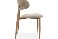 Eetkamerstoel Boucle Beige Natural Kaito Eetkamerstoelen
