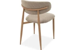 Eetkamerstoel Boucle Beige Natural Kaito Eetkamerstoelen
