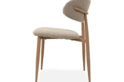 Eetkamerstoel Boucle Beige Natural Kaito Eetkamerstoelen
