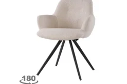 Hot Eetkamerstoel Boucle Beige Doreen Eetkamerstoelen