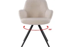 Hot Eetkamerstoel Boucle Beige Doreen Eetkamerstoelen