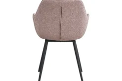 Eetkamerstoelen-Livingfurn Eetkamerstoel Boucle Vintage Pink Luca