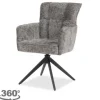 Eetkamerstoelen-Tower Living Eetkamerstoel Charcoal Bardi