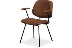 Eetkamerstoelen-Label51 Eetkamerstoel Cognac ZM-88.008 Rivano