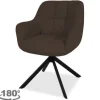 Eetkamerstoelen-Tower Living Eetkamerstoel Dark Brown Alba