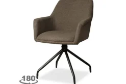 Eetkamerstoelen-Tower Living Eetkamerstoel Dark Brown Ortana