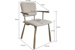 Eetkamerstoelen-Livingfurn Eetkamerstoel  Finn