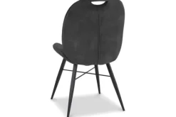 Eetkamerstoelen-Olijk Eetkamerstoel Goldy Antraciet Eva