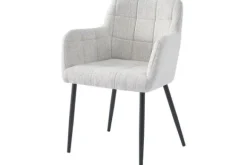 Eetkamerstoelen-Livingfurn Eetkamerstoel Greige Bronco