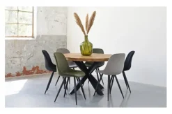 Eetkamerstoelen-Label51 Eetkamerstoel Grijs FF-45.031 Capri