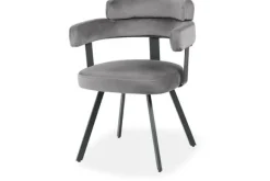 Online Eetkamerstoel Grijs HU-77.025 Bardio Eetkamerstoelen