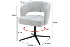 Eetkamerstoelen-Livingfurn Eetkamerstoel Isabel