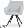 Eetkamerstoelen-Tower Living Eetkamerstoel Light Grey Riviera