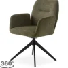 Eetkamerstoelen-Nordic Style Eetkamerstoel Olive Green Nebula