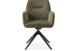Eetkamerstoelen-Nordic Style Eetkamerstoel Olive Green Nebula