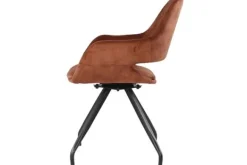 Eetkamerstoelen-Livingfurn Eetkamerstoel Rust Velvet Capp