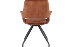 Eetkamerstoelen-Livingfurn Eetkamerstoel Rust Velvet Capp