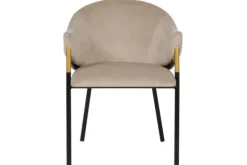 Eetkamerstoelen-Tweede Kans Eetkamerstoel S4578 Khaki Velvet