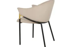 Eetkamerstoelen-Tweede Kans Eetkamerstoel S4578 Khaki Velvet