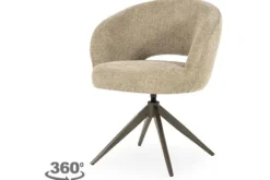 Eetkamerstoelen-Eleonora Meubelen Eetkamerstoel Taupe 96475 Alissa