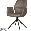 Eetkamerstoelen-Label51 Eetkamerstoel Taupe Micro Suede DX-74.012 Mellow
