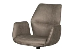 Eetkamerstoelen-Label51 Eetkamerstoel Taupe Micro Suede DX-74.012 Mellow