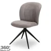 Eetkamerstoelen-Label51 Eetkamerstoel Taupe Micro Suede DX-74.024 Kimo