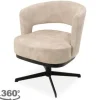 Eetkamerstoelen-Monari Design Eetkamerstoel Velvet Beige Verto