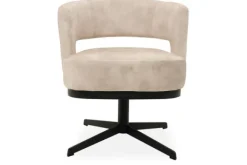Eetkamerstoelen-Monari Design Eetkamerstoel Velvet Beige Verto