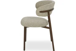 Eetkamerstoelen-Livingfurn Eetkamerstoel Walnut Micah