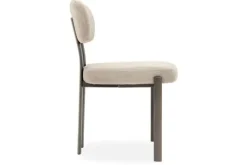 Eetkamerstoelen-Kaizen Design Eetkamerstoel Wave Beige - Anodic Brown Ravon