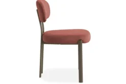 Online Eetkamerstoel Wave Burned Orange - Anodic Brown Ravon Eetkamerstoelen