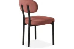 Eetkamerstoelen-Kaizen Design Eetkamerstoel Wave Burned Orange - Black Ravon