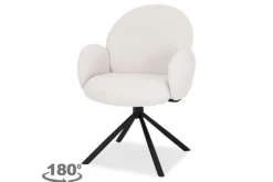 Eetkamerstoelen-Tower Living Eetkamerstoel White Imola