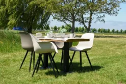 Eetkamerstoelen-Label51 Eetkamerstoel Wit FF-45.000 Luca