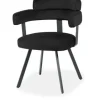 Eetkamerstoelen-Label51 Eetkamerstoel Zwart HU-77.024 Bardio
