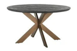 Eettafels-Richmond Interiors Eetkamertafel 210952 Blackbone Brass