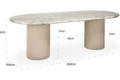 Eettafels-Richmond Interiors Eetkamertafel 212370 Coronel