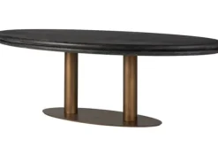 Eettafels-Richmond Interiors Eetkamertafel black rustic 210955 Macaron