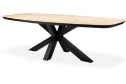 Eettafels-Country Style Eetkamertafel Giovi Zwart