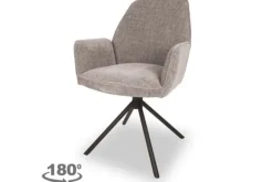 Eetkamerstoelen-Tower Living Eetstoel Beige Grey Amaro