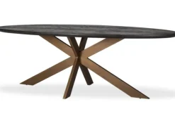 Eettafels-Richmond Interiors Eettafel Ovaal  Blackbone Brass