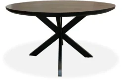 Eettafels-Livingfurn Eettafel Round Black Jesper