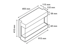Sfeerhaarden-Xaralyn Elektrische 3D LED Inzethaard 90 Levico