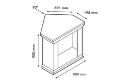 Sfeerhaarden-Xaralyn Elektrische Lucius LED haard Corner F02 Cadiz
