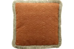Sierkussens-Claudi Exclusive Orange + Fringe Gold Scrolla |