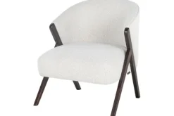 Sale Fauteuil 211290 White Bouclé Mia Ronde Fauteuils