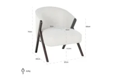 Sale Fauteuil 211290 White Bouclé Mia Ronde Fauteuils